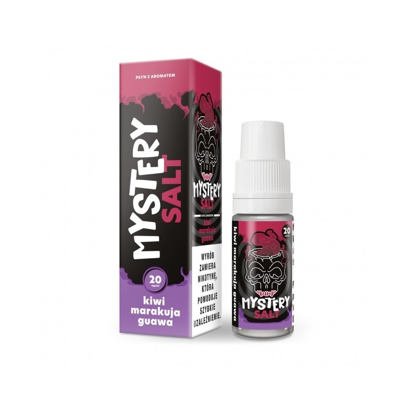 Liquid Mystery Salt 10ml o mocy 20 mg soli nikotynowej w smaku Kiwi Marakuja Guawa