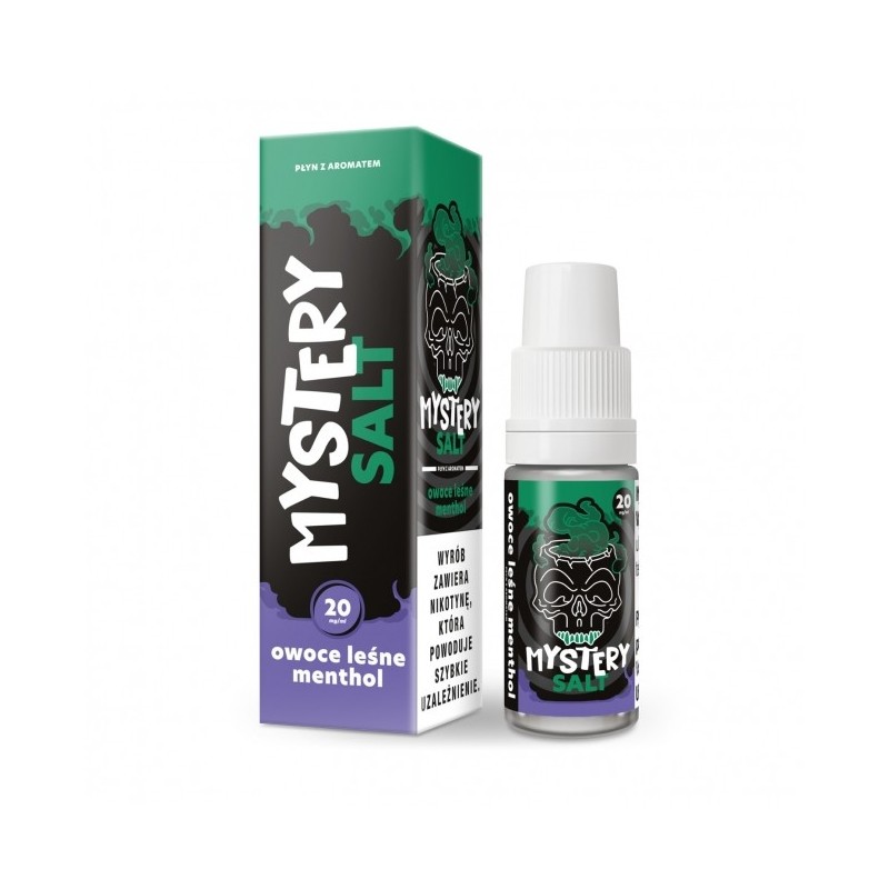 Liquid Mystery Salt 10ml o mocy 20 mg soli nikotynowej w smaku Owoce Leśne Menthol