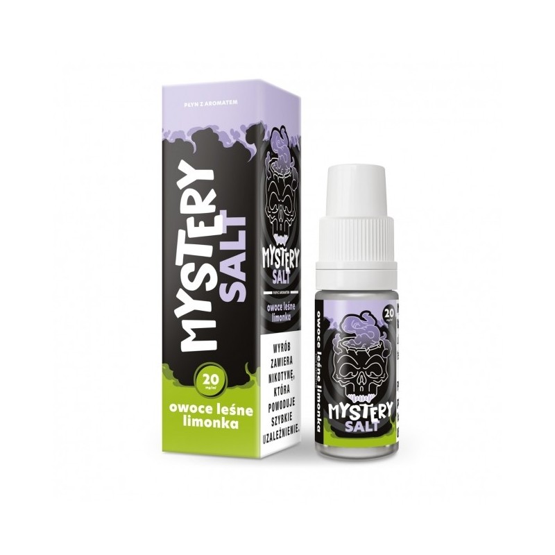 Liquid Mystery Salt 10ml o mocy 20 mg soli nikotynowej w smaku Owoce Leśne Limonka