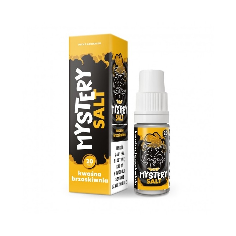 Liquid Mystery Salt 10ml o mocy 20 mg soli nikotynowej w smaku Kwaśna Brzoskwinia