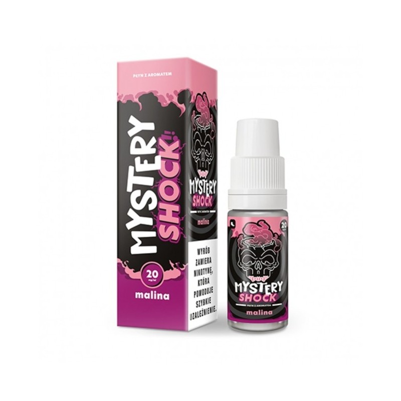 Liquid Mystery Shock Salt 10ml o mocy 20 mg soli nikotynowej w smaku Malina