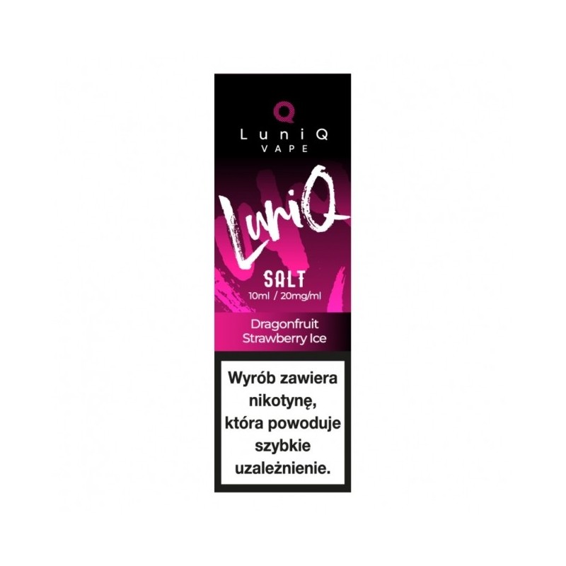 Liquid LuniQ Salt 10ml o mocy 20 mg soli nikotynowej w smaku Dragonfruit Strawberry Ice