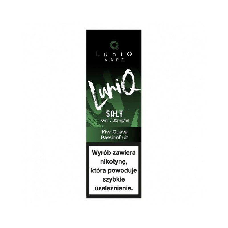 Liquid LuniQ Salt 10ml o mocy 20 mg soli nikotynowej w smaku Kiwi Guava Passionfruit
