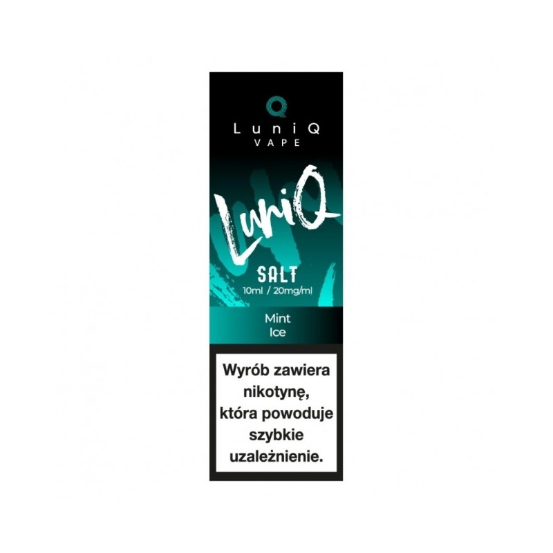 Liquid LuniQ Salt 10ml o mocy 20 mg soli nikotynowej w smaku Mint Ice