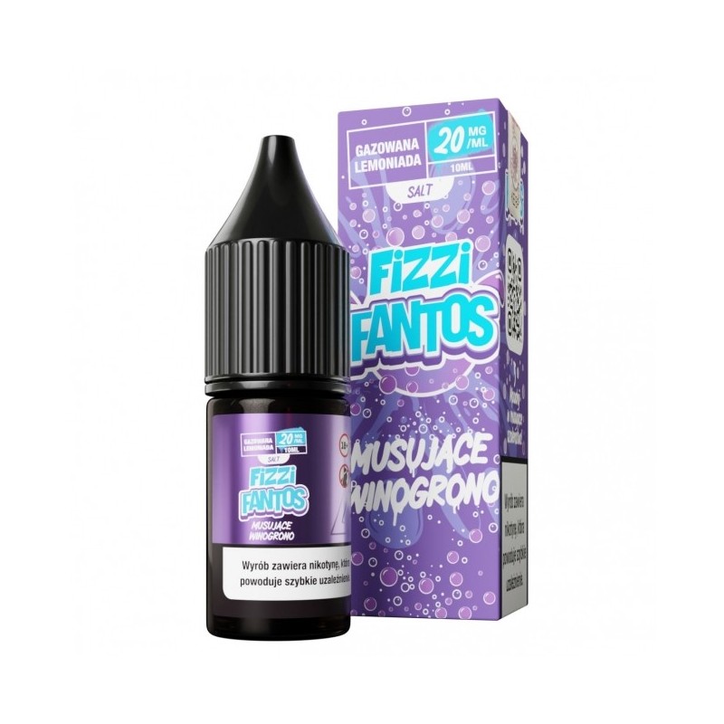 Liquid Fizzi Fantos Salt 10ml o mocy 20 mg soli nikotynowej w smaku Musujące Winogrono