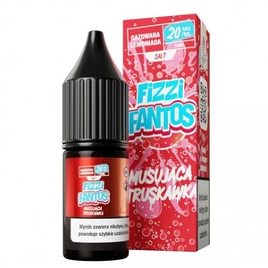 Liquid Fizzi Fantos Salt 10ml o mocy 20 mg soli nikotynowej w smaku Musująca Truskawka