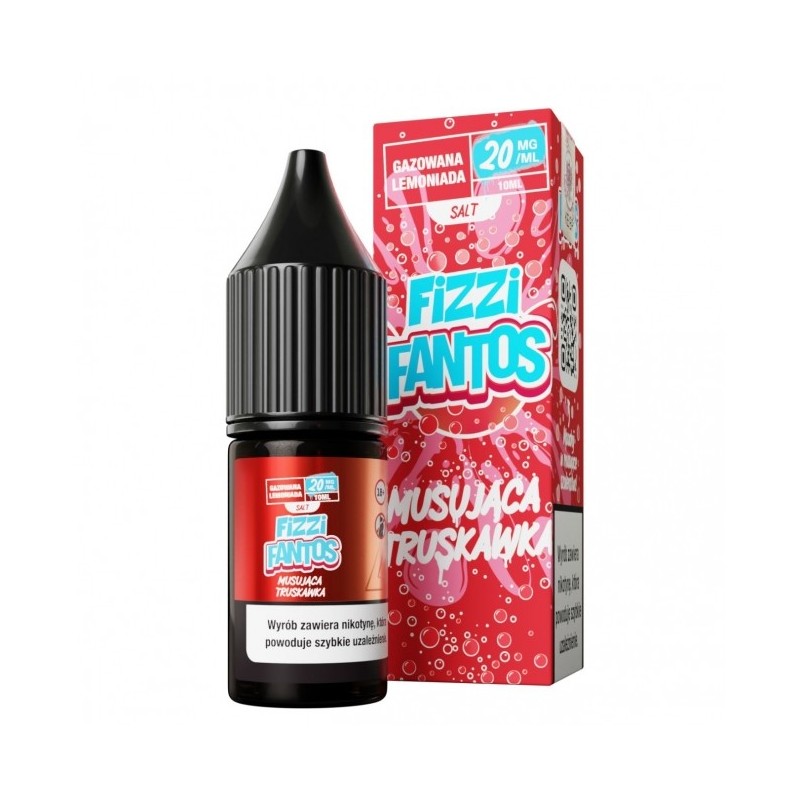 Liquid Fizzi Fantos Salt 10ml o mocy 20 mg soli nikotynowej w smaku Musująca Truskawka