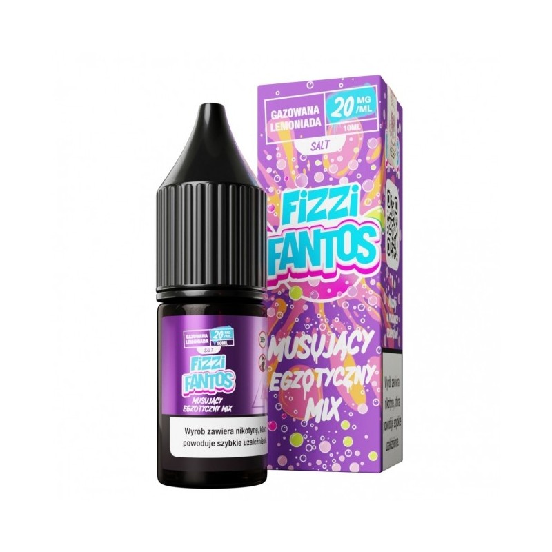 Liquid Fizzi Fantos Salt 10ml o mocy 20 mg soli nikotynowej w smaku Musujący Egzotyczny Mix