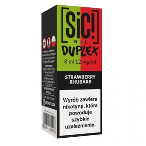 Liquid SIC! NIC Duplex 8ml o smaku Strawberry Rhubarb