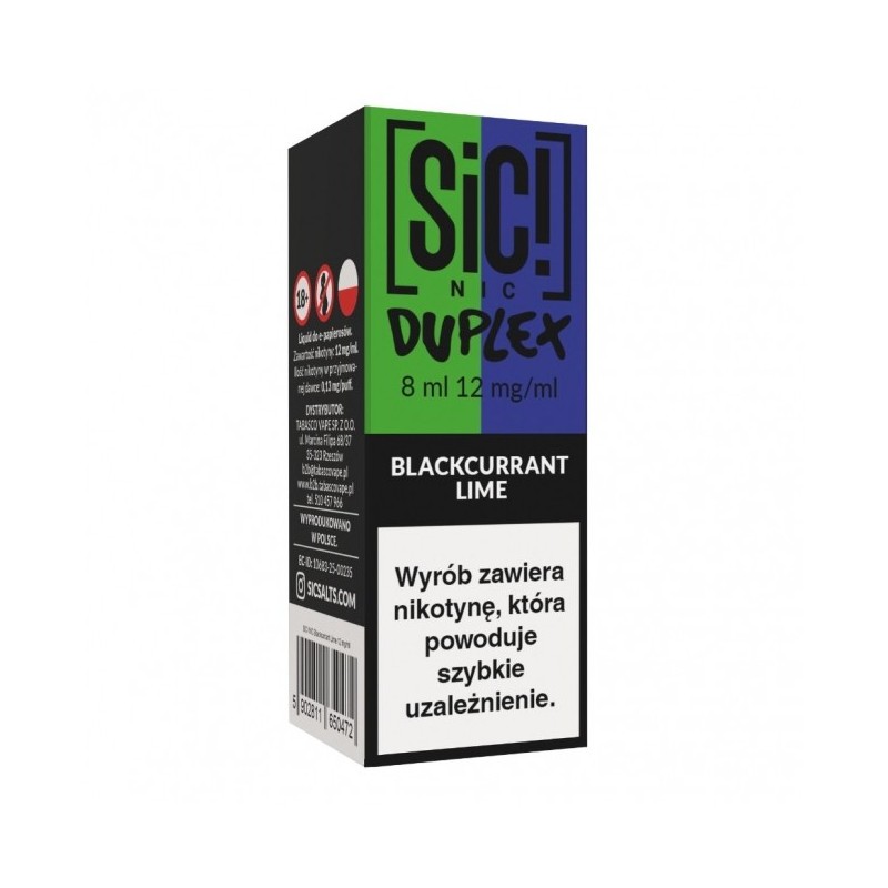 Liquid SIC! NIC Duplex 8ml o smaku Blackcurrant Lime