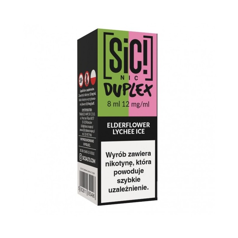 Liquid SIC! NIC Duplex 8ml o smaku Elderflower Lychee Ice