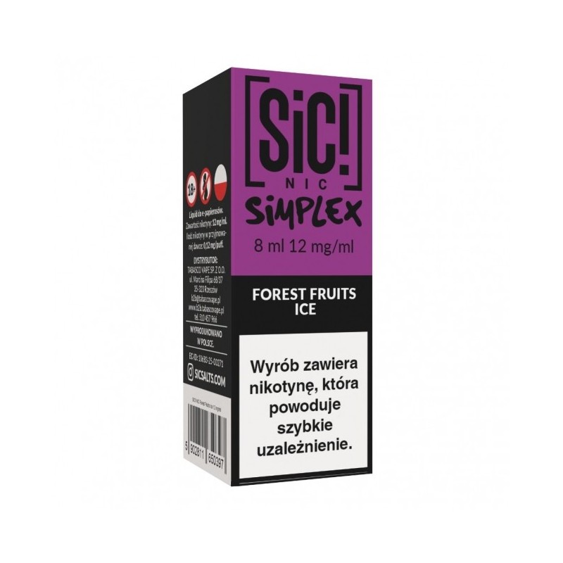Liquid SIC! NIC Simplex 8ml o smaku Forest Fruits Ice