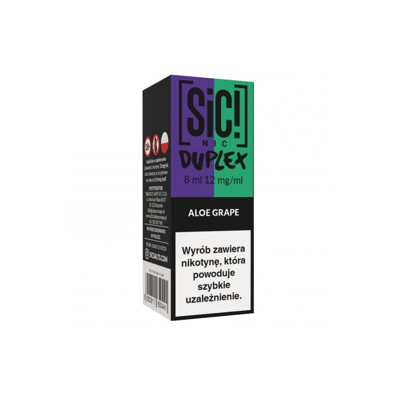Liquid SIC! NIC Duplex 8ml o smaku Aloe Grape