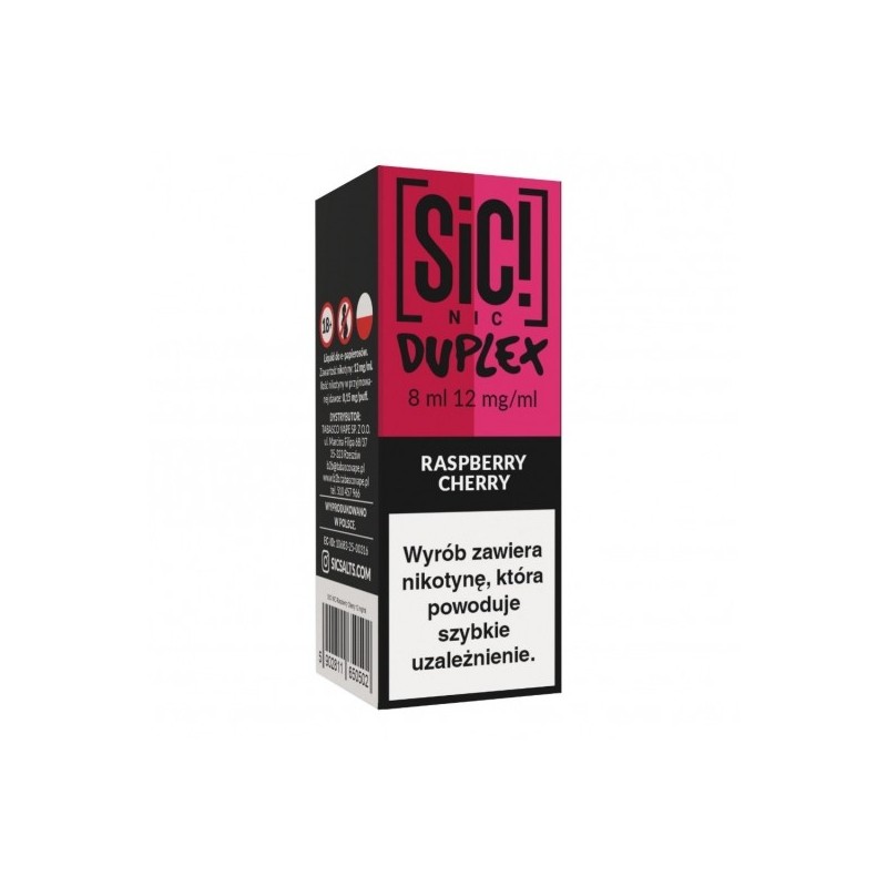Liquid SIC! NIC Duplex 8ml o smaku Raspberry Cherry