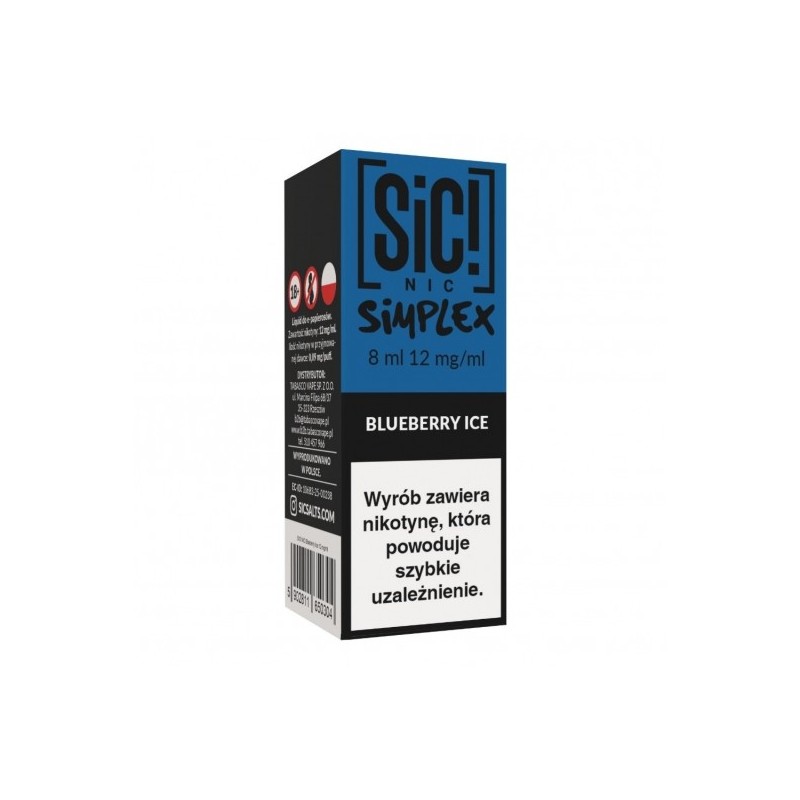 Liquid SIC! NIC Simplex 8ml o smaku Blueberry Ice