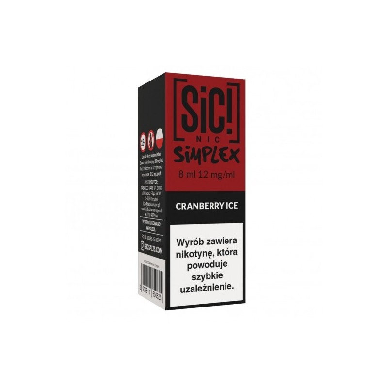 Liquid SIC! NIC Simplex 8ml o smaku Cranberry Ice
