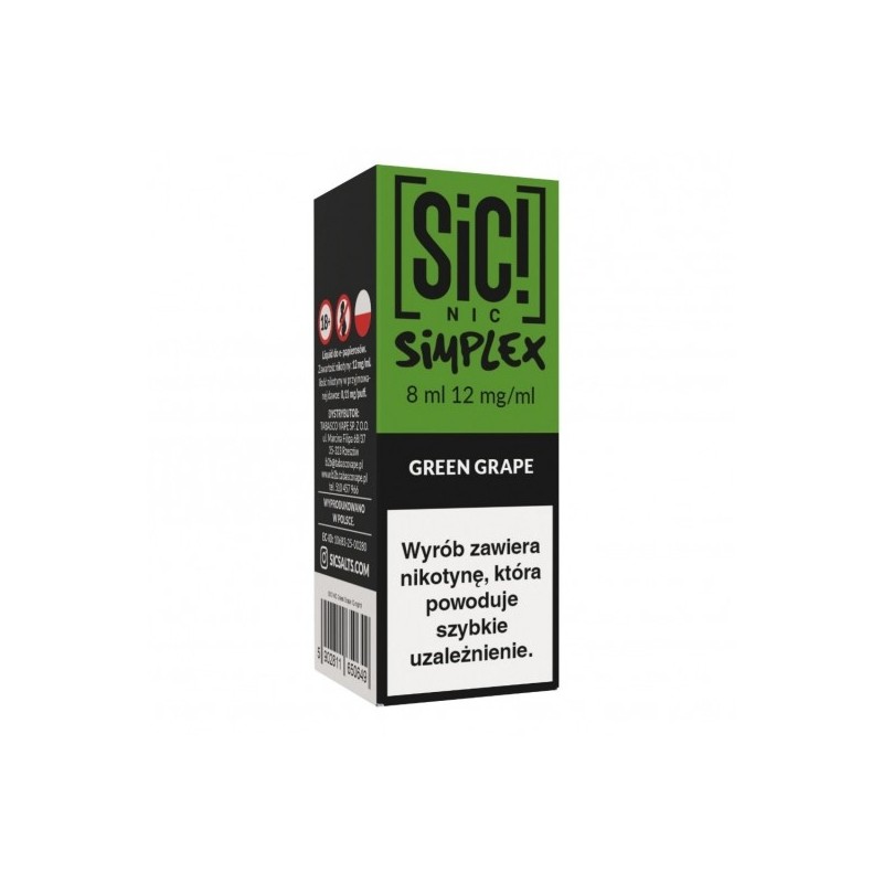 Liquid SIC! NIC Simplex 8ml o smaku Green Grape
