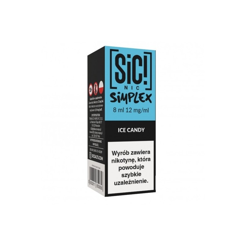 Liquid SIC! NIC Simplex 8ml o smaku Ice Candy