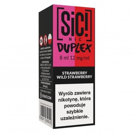 Liquid SIC! NIC Duplex 8ml o smaku Strawberry Wild Strawberry