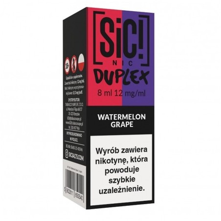 Liquid SIC! NIC Duplex 8ml o smaku Watermelon Grape