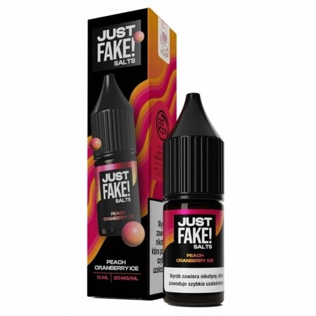 Liquid JustFAKE! Salts 10ml o smaku Peach Cranberry ICE