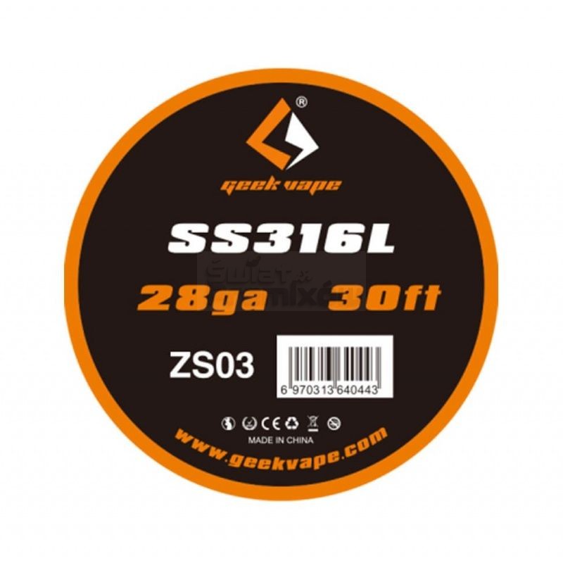 Drut GEEKVAPE - SS316L/28ga*30FT - Drut GEEKVAPE - SS316L/28ga*30FT - - 15,28 zł - Drut GEEKVAPE - SS316L/28ga*30FT - Wysokie Drut GEEKVAPE - SS316L/28ga*30FT - Drut GEEKVAPE - SS316L/28ga*30FT - - 15,28 zł - Drut GEEKVAPE - SS316L/28ga*30FT - Wysokie