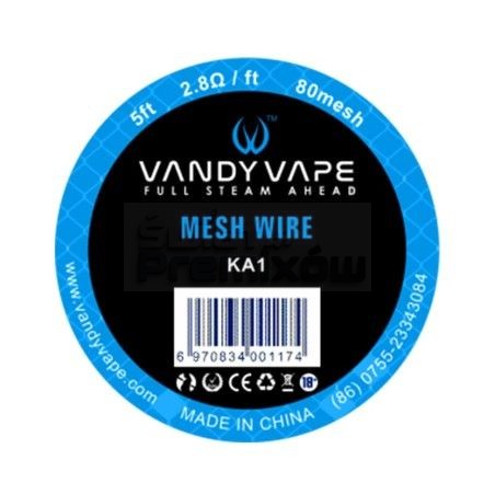 Drut VANDYVAPE Mesh wire KA1 80mesh 5ft - Drut VANDYVAPE Mesh wire KA1 80mesh 5ft -  - 20,38 zł - Drut VANDYVAPE Mesh wire KA1