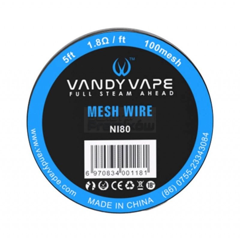 Drut VANDYVAPE Mesh wire N80 100mesh 5ft - Drut VANDYVAPE Mesh wire N80 100mesh 5ft - - 20,38 zł - Drut VANDYVAPE Mesh wire N Drut VANDYVAPE Mesh wire N80 100mesh 5ft - Drut VANDYVAPE Mesh wire N80 100mesh 5ft - - 20,38 zł - Drut VANDYVAPE Mesh wire N