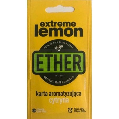 Karta/wkładka aromatyzująca ETHER - Cytryna - Karta/wkładka aromatyzująca ETHER - Cytryna -  - 1,45 zł - WKĹADKA AROMATYZ