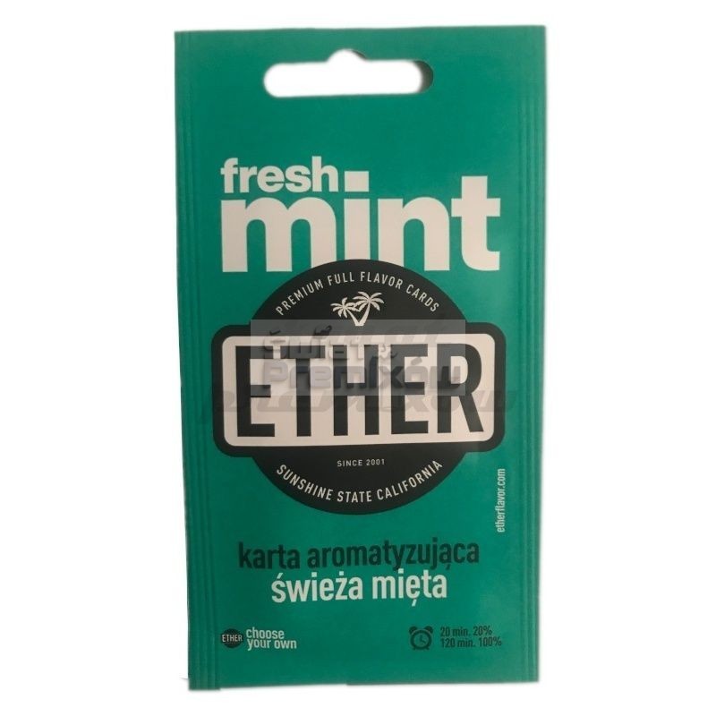 Karta/wkładka aromatyzująca ETHER - Świeźa mięta - Karta/wkładka aromatyzująca ETHER - Świeźa mięta - - 1,45 zł - W Karta/wkładka aromatyzująca ETHER - Świeźa mięta - Karta/wkładka aromatyzująca ETHER - Świeźa mięta - - 1,45 zł - W