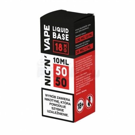 Baza NIC'N'VAPE 10ml 50/50 - 18mg - 19,99 zł - Polski (Polish)