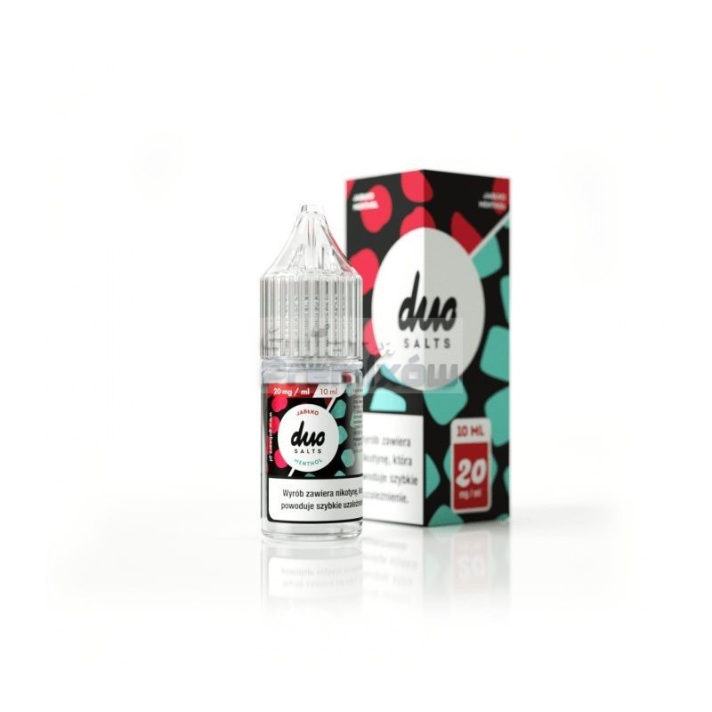 Liquid DUO Salt 10ml o mocy 20 mg soli nikotynowej w smaku Jabłko Menthol - 18,90 zł - Polski (Polish) Liquid DUO Salt 10ml o mocy 20 mg soli nikotynowej w smaku Jabłko Menthol - 18,90 zł - Polski (Polish)