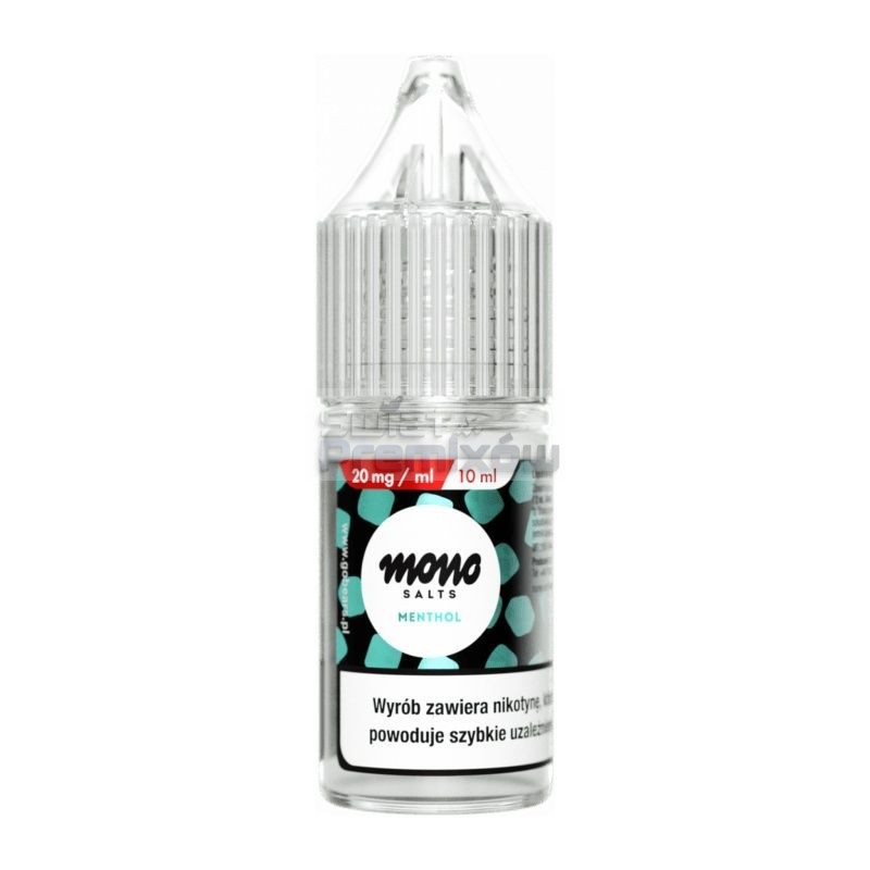 Liquid MONO Salt 10ml o mocy 20 mg soli nikotynowej w smaku Menthol - 17,90 zł - Polski (Polish) Liquid MONO Salt 10ml o mocy 20 mg soli nikotynowej w smaku Menthol - 17,90 zł - Polski (Polish)