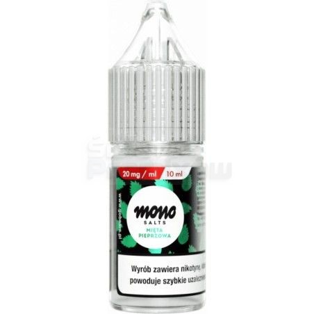 Liquid MONO Salt 10ml o mocy 20 mg soli nikotynowej w smaku Mięta Pieprzowa - 17,90 zł - Polski (Polish)