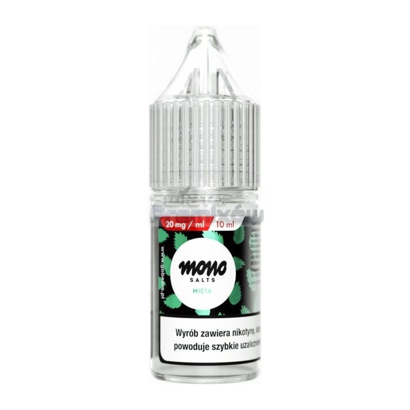 Liquid MONO Salt 10ml o mocy 20 mg soli nikotynowej w smaku Mocna Mięta - 17,90 zł - Polski (Polish) Liquid MONO Salt 10ml o mocy 20 mg soli nikotynowej w smaku Mocna Mięta - 17,90 zł - Polski (Polish)