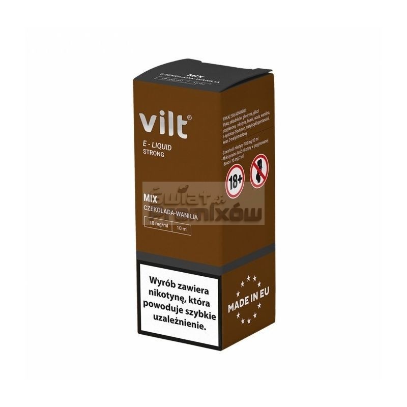 Liquid VILT 10ml o smaku Czekolada Wanilia - 20,30 zł - Polski (Polish) Liquid VILT 10ml o smaku Czekolada Wanilia - 20,30 zł - Polski (Polish)
