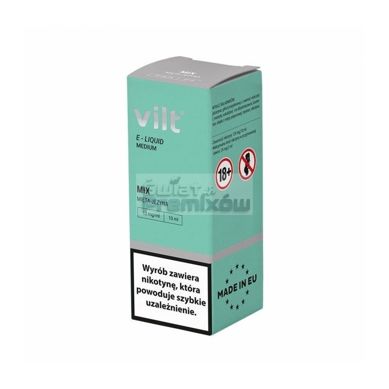 Liquid VILT 10ml o smaku Mięta Jeżyna - 20,30 zł - Polski (Polish) Liquid VILT 10ml o smaku Mięta Jeżyna - 20,30 zł - Polski (Polish)