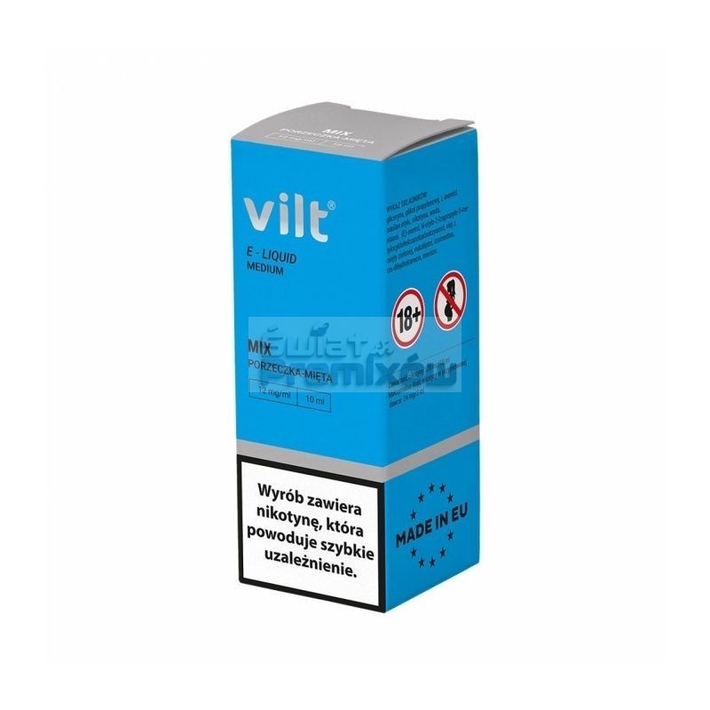 Liquid VILT 10ml o smaku Porzeczka Mięta - 20,30 zł - Polski (Polish) Liquid VILT 10ml o smaku Porzeczka Mięta - 20,30 zł - Polski (Polish)