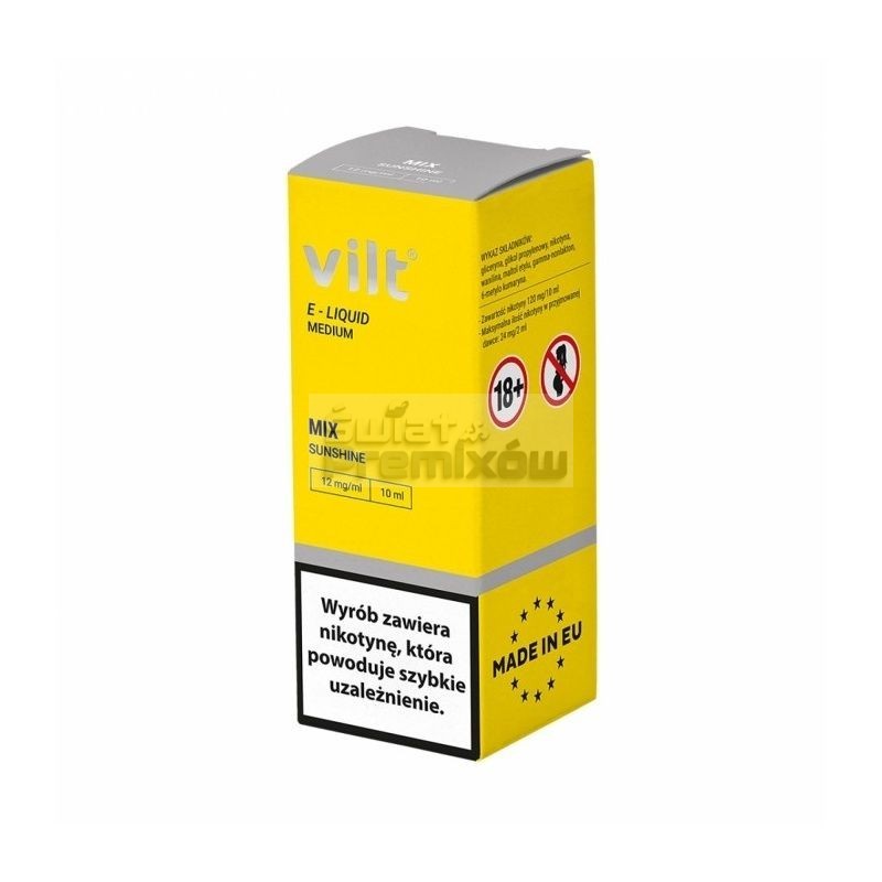Liquid VILT 10ml o smaku Sunshine - 20,30 zł - Polski (Polish) Liquid VILT 10ml o smaku Sunshine - 20,30 zł - Polski (Polish)