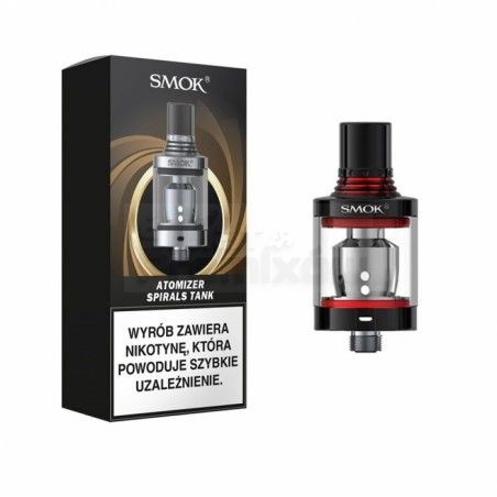 Atomizer Smok Spirals - Black Red - Atomizer Smok Spirals - Black Red -  - 99,92 zł - Atomizer Spirals Tank - zestaw z grzałk