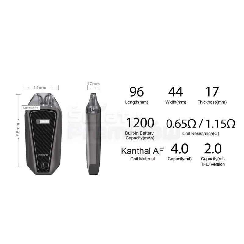 POD Aspire AVP Pro - Gunmetal - 149,72 zł - Polski (Polish)