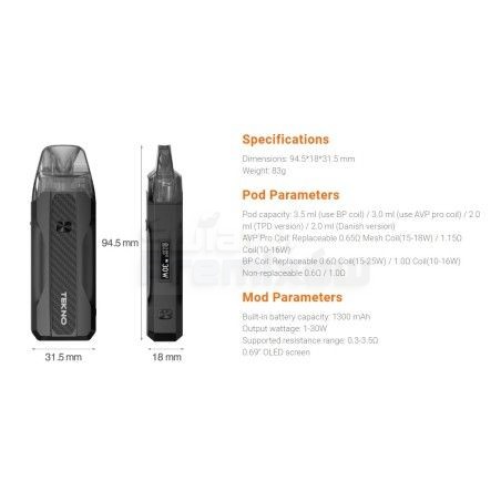 POD Aspire Tekno - Feather White - 171,26 zł - Polski (Polish)