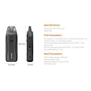 POD Aspire Tekno - Gunmetal Serpeggiante - 171,26 zł - Polski (Polish)