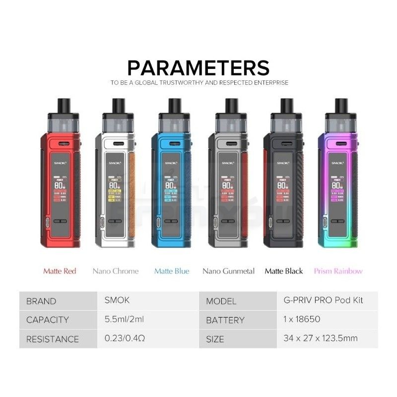 POD Smok G-PRIV Pro - Matte Black - 215,32 zł - Polski (Polish)
