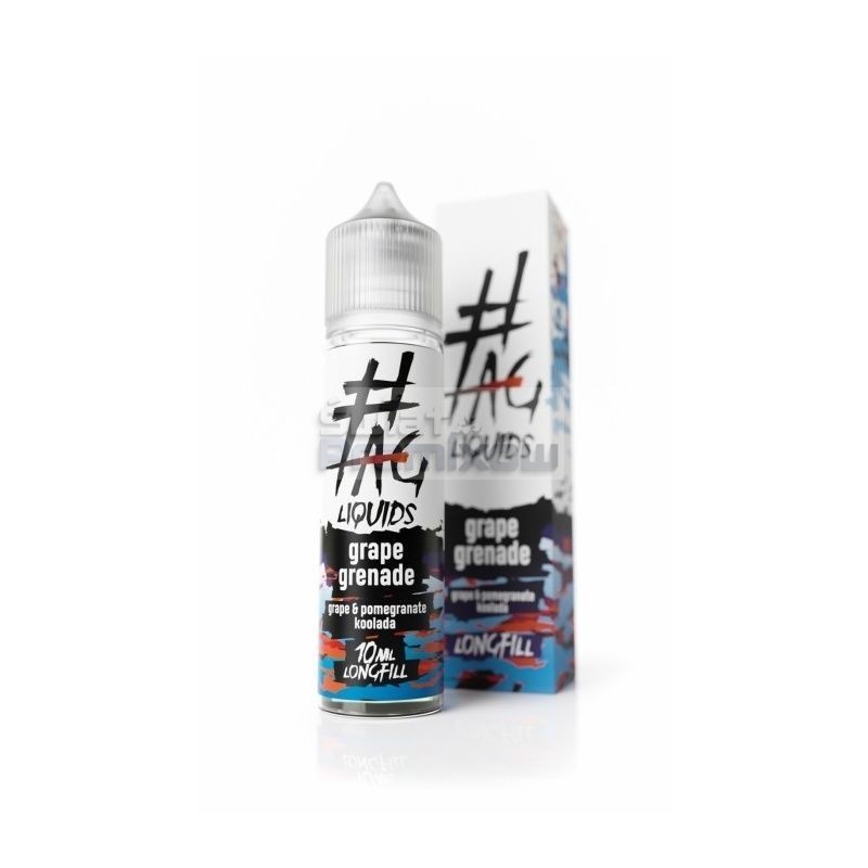 grafika Longfill Hash TAG 10/60ml - Grape Grenade - Odkryj owocową eksplozję! grafika Longfill Hash TAG 10/60ml - Grape Grenade - Odkryj owocową eksplozję!