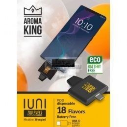 E-papieros AROMA KING 700+ 20MG SALT IUNI (USB-C) - 31,99 zł - Polski (Polish)