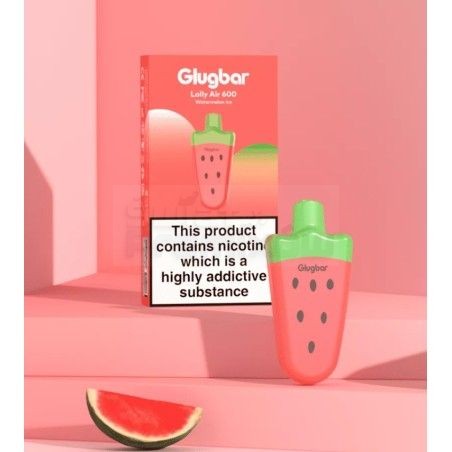 E-papieros jednorazowy GLUGBAR 600+ 20MG LOLLY AIR - 25,60 zł - Polski (Polish)