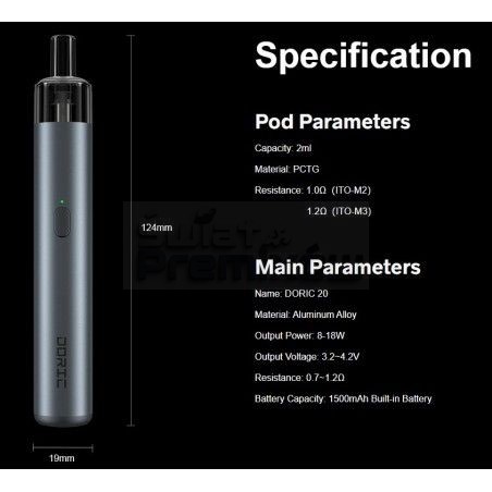 POD VooPoo Doric 20 - Ice Blue -  -  - 79,00 zł - 