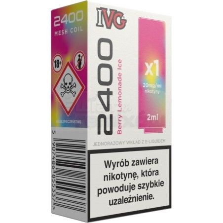 Wkład / kartridż do IVG 2400 POD - wszystkie smaki - 18,39 zł - Polski (Polish)
