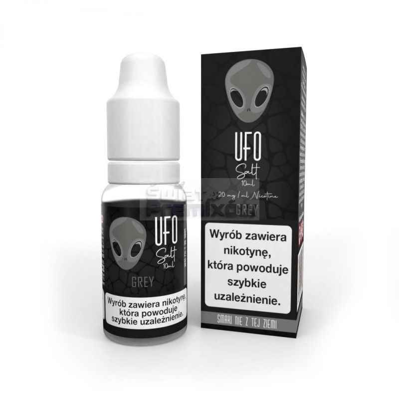 Liquid UFO Salt 10ml o mocy 20 mg soli nikotynowej w smaku Grey - 21,99 zł - Polski (Polish) Liquid UFO Salt 10ml o mocy 20 mg soli nikotynowej w smaku Grey - 21,99 zł - Polski (Polish)